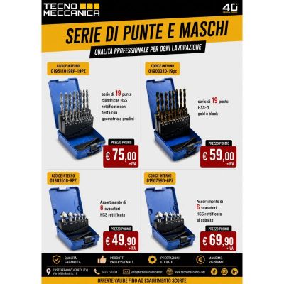 SERIE ECONOMICA DI MASCHI, PUNTE E SVASATORI