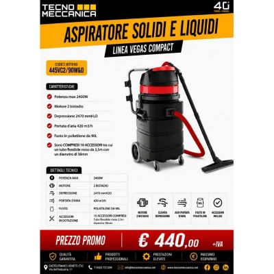 ASPIRATORE SOLIDI E LIQUIDI VEGAS COMPACT
