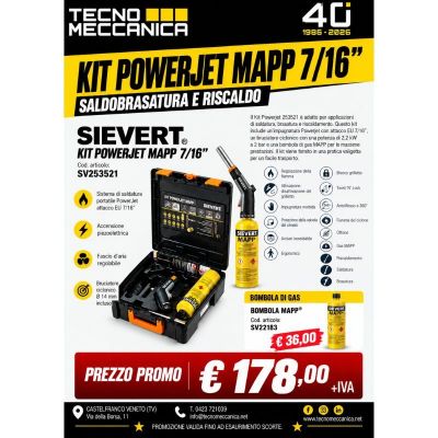 Sievert Kit PowerJet MAPP 7/16” – Saldobrasatura e Riscaldo
