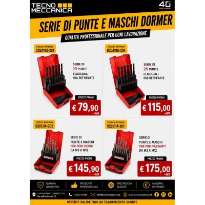 SERIE DI PUNTE E MASCHI DORMER