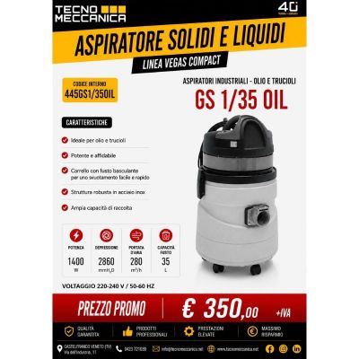  ASPIRATORE INDUSTRIALE GS 1/35 OIL