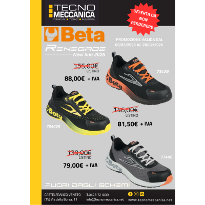 BETA - PROMO SCARPE RENEGADE - FUORI DAGLI SCHEMI